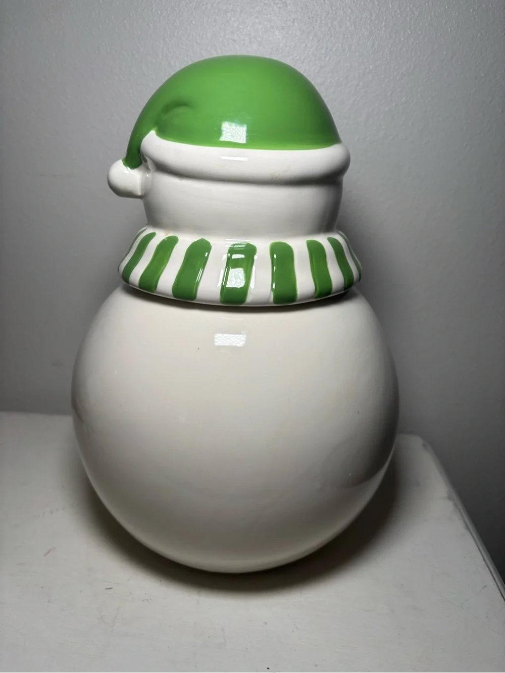 CIB Ceramic Snowman Cookie Jar